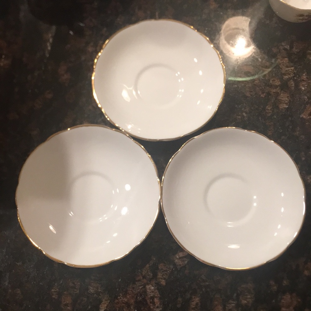 22 KTGold Marlborough Bone China Made Coffee Plate